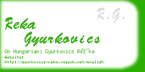 reka gyurkovics business card